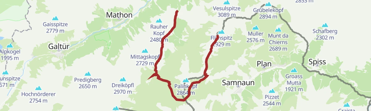Route map: 7150 Vesil Trail